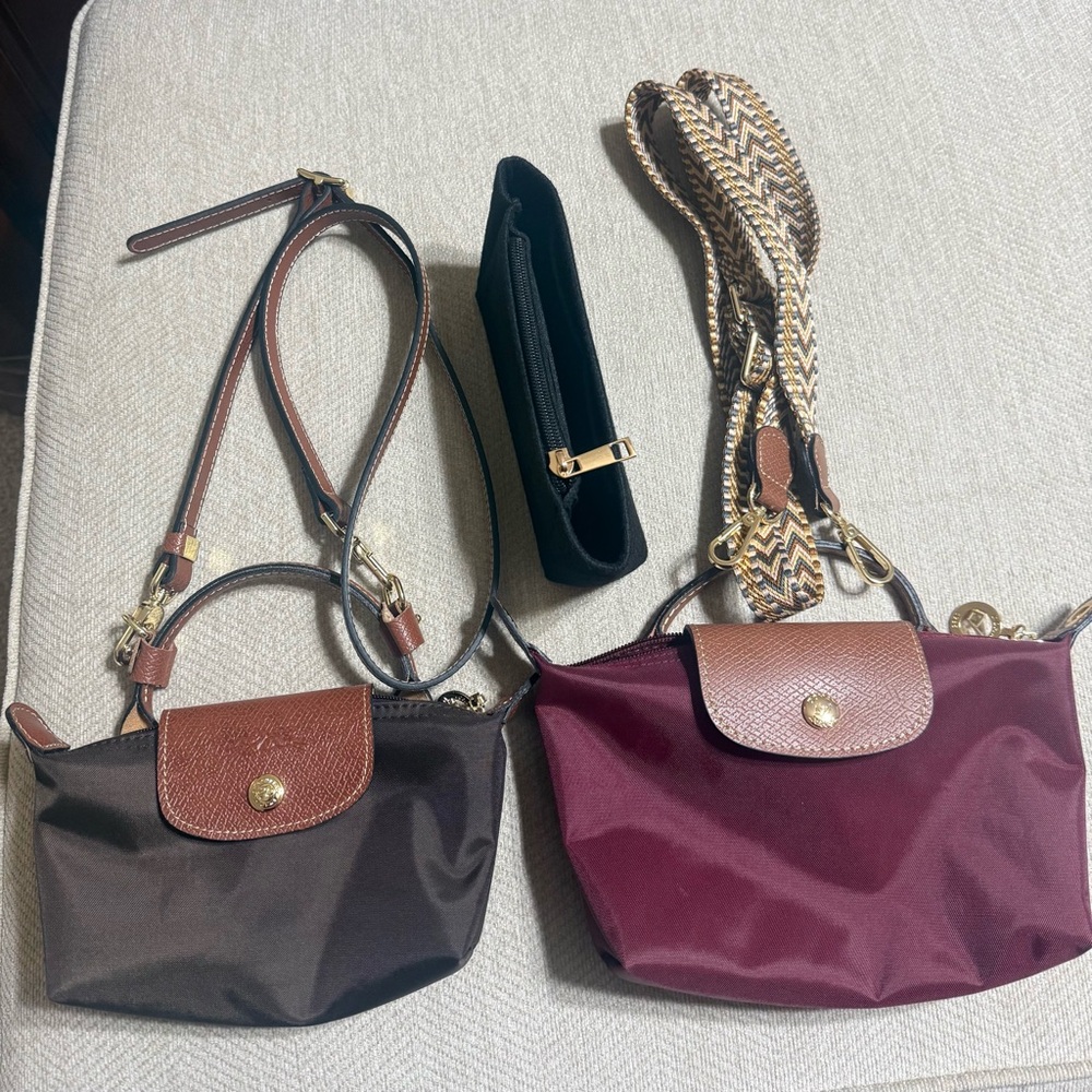 Handbag Set. Nylon bags with insert and two straps. Never used